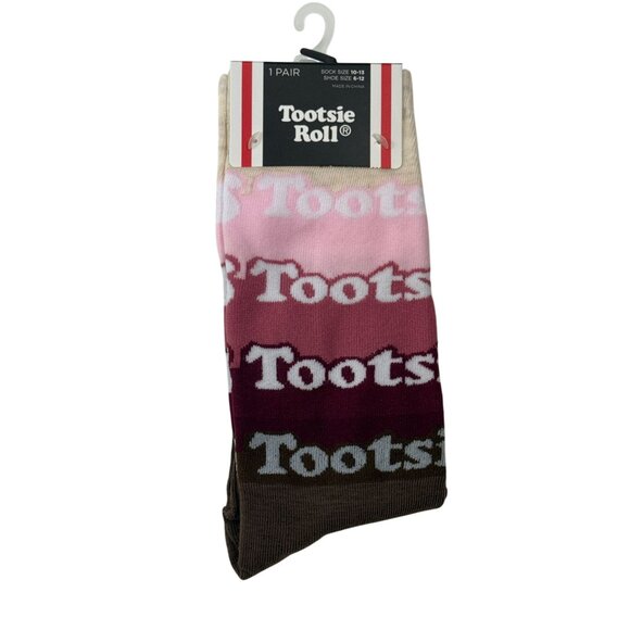Tootsie Roll Ombre Candy Crew Socks Size 10-13 NWT - Picture 1 of 2